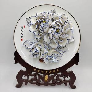 11寸12寸14寸精品五朵(骨瓷金邊風(fēng)動(dòng)釉下彩)