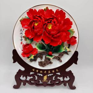 11寸12寸14寸精品五朵(骨瓷金邊風(fēng)動(dòng)釉下彩)