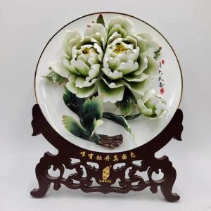 11寸精品二朵三朵(骨瓷金邊風(fēng)動(dòng)釉下彩)