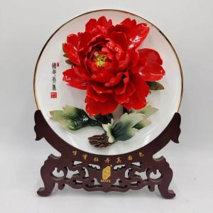 11寸精品單花(骨瓷金邊風(fēng)動(dòng)釉下彩)